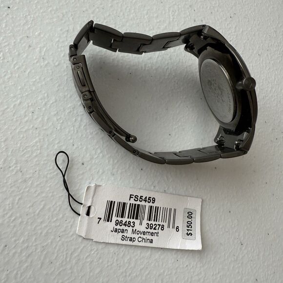 Fossil Men's Minimalist Smoke Stainless Steel Gray Dial 3-Hand Watch Round Case - Picture 4 of 8